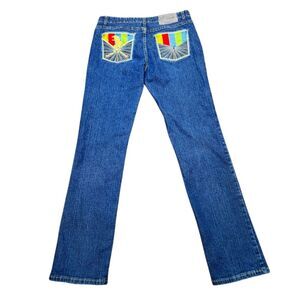 Vintage Y2K Coogi Jeans Australian Hip Hop Blue Denim Eagle Sword Streetwear 14